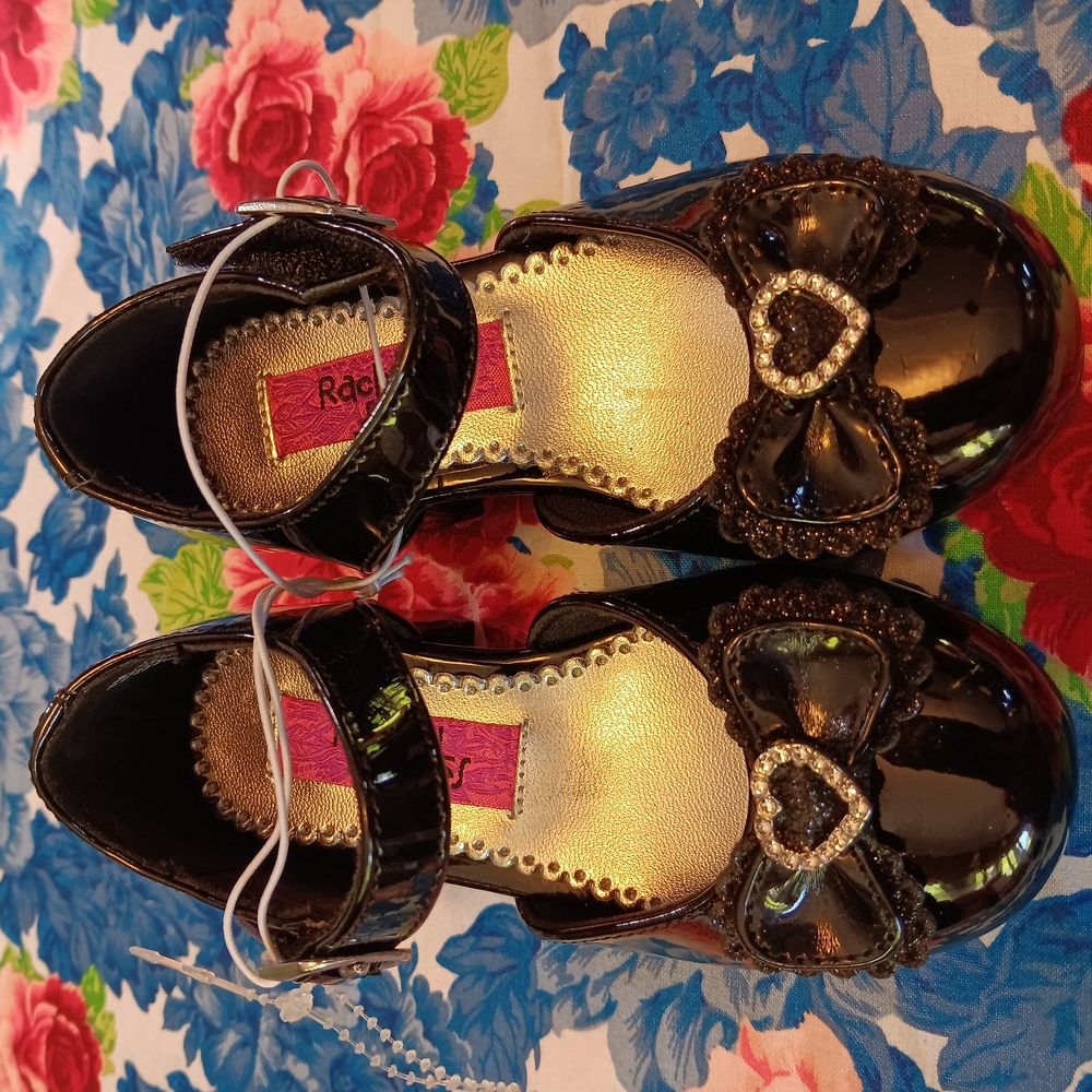Rachel Shoes Black Dress Mary Jane Flats